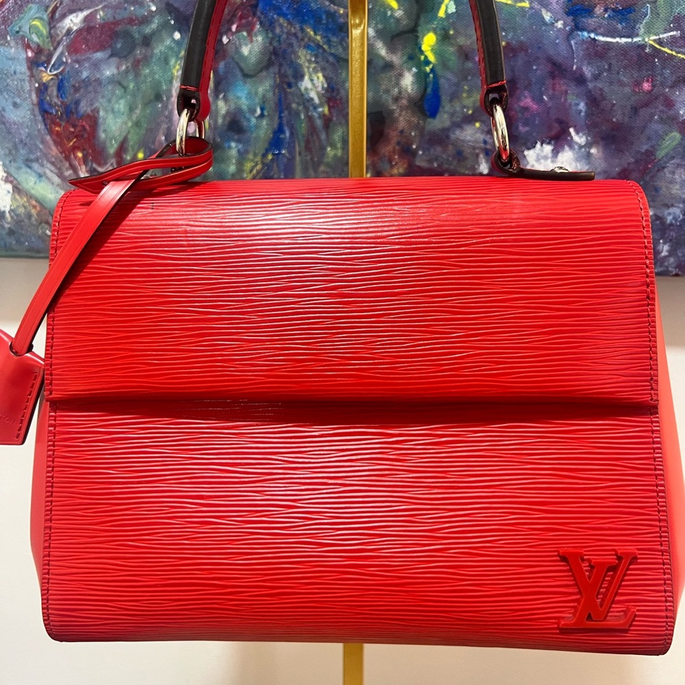 Louis Vuitton Red Epi Leather Cluny medium Top-Handle bag - Picture 2 of 4